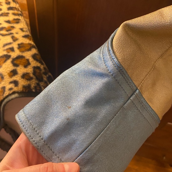 Vintage Marc Jacobs Metallic Leather Cowboy Jacket • Mid-2000s Statement Piece - Picture 5 of 5